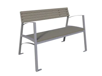 Valencia 2 miestna lavica s podrúčkami a operadlom