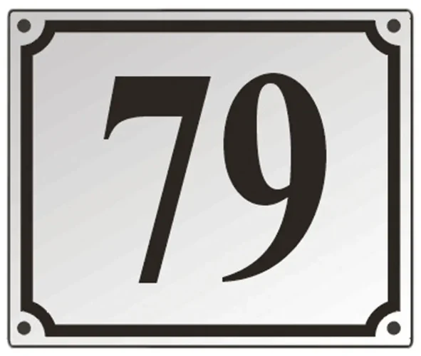 Smaltovaná tabuľa s číslom