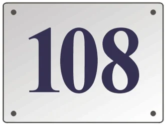 Zinkovaná tabuľa s číslom domu