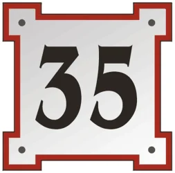 Zinkovaná tabuľa s číslom domu