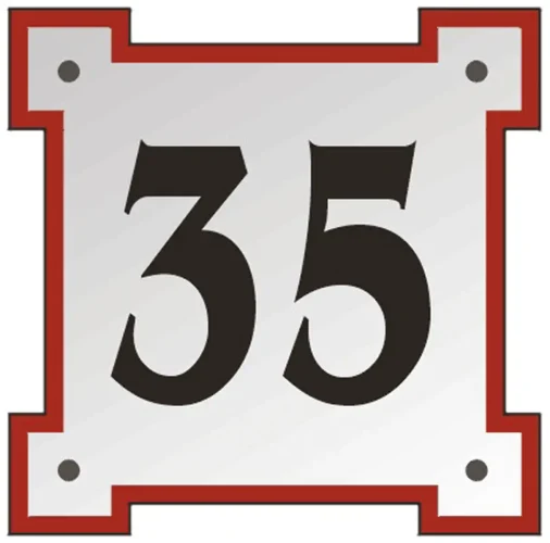 Zinkovaná tabuľa s číslom domu