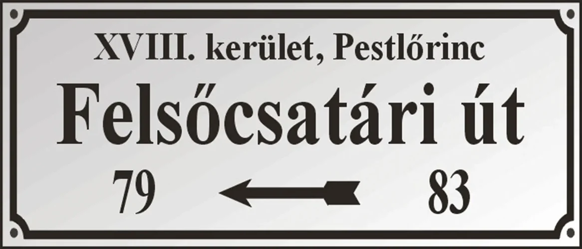 Smaltovaná tabuľa s názvom ulice