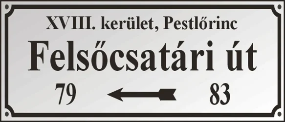 Smaltovaná tabuľa s názvom ulice