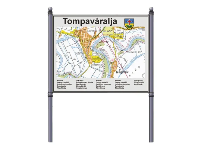Informačná tabuľa s mapou