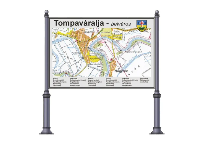 Informačná tabuľa s mapou