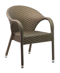 Polyratanová stolička s podrúčkami