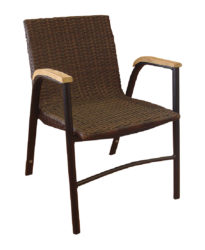 Polyratanová stolička s podrúčkami