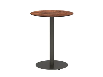 60 cm priemer, 76 cm výška, kompaktná doska