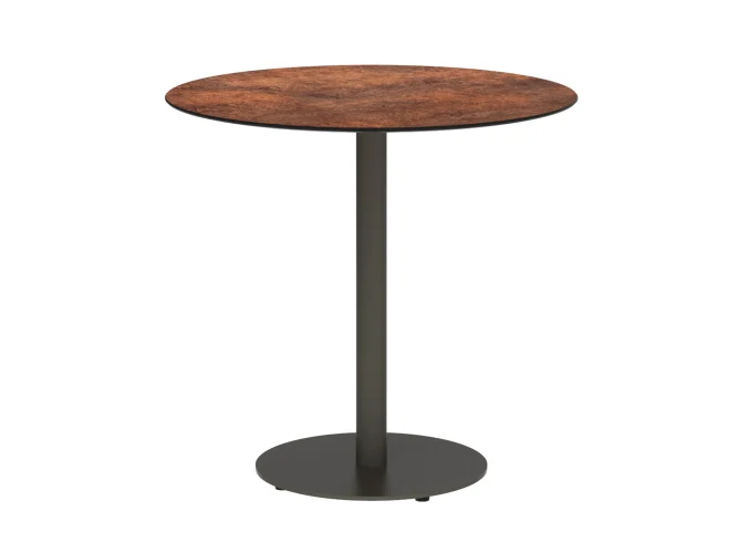 80 cm priemer, 76 cm výška, kompaktná doska