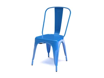 Oceľová stolička modrá