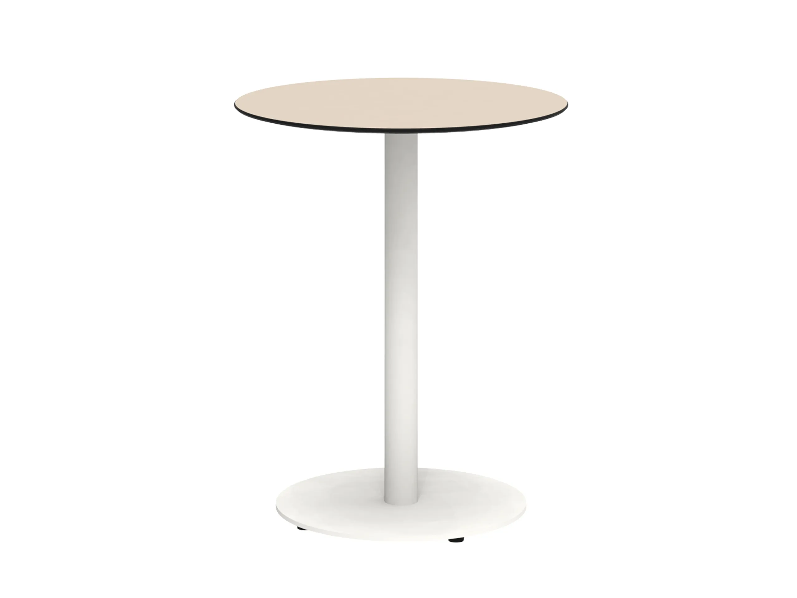 60 cm priemer, 76 cm výška, kompaktná doska