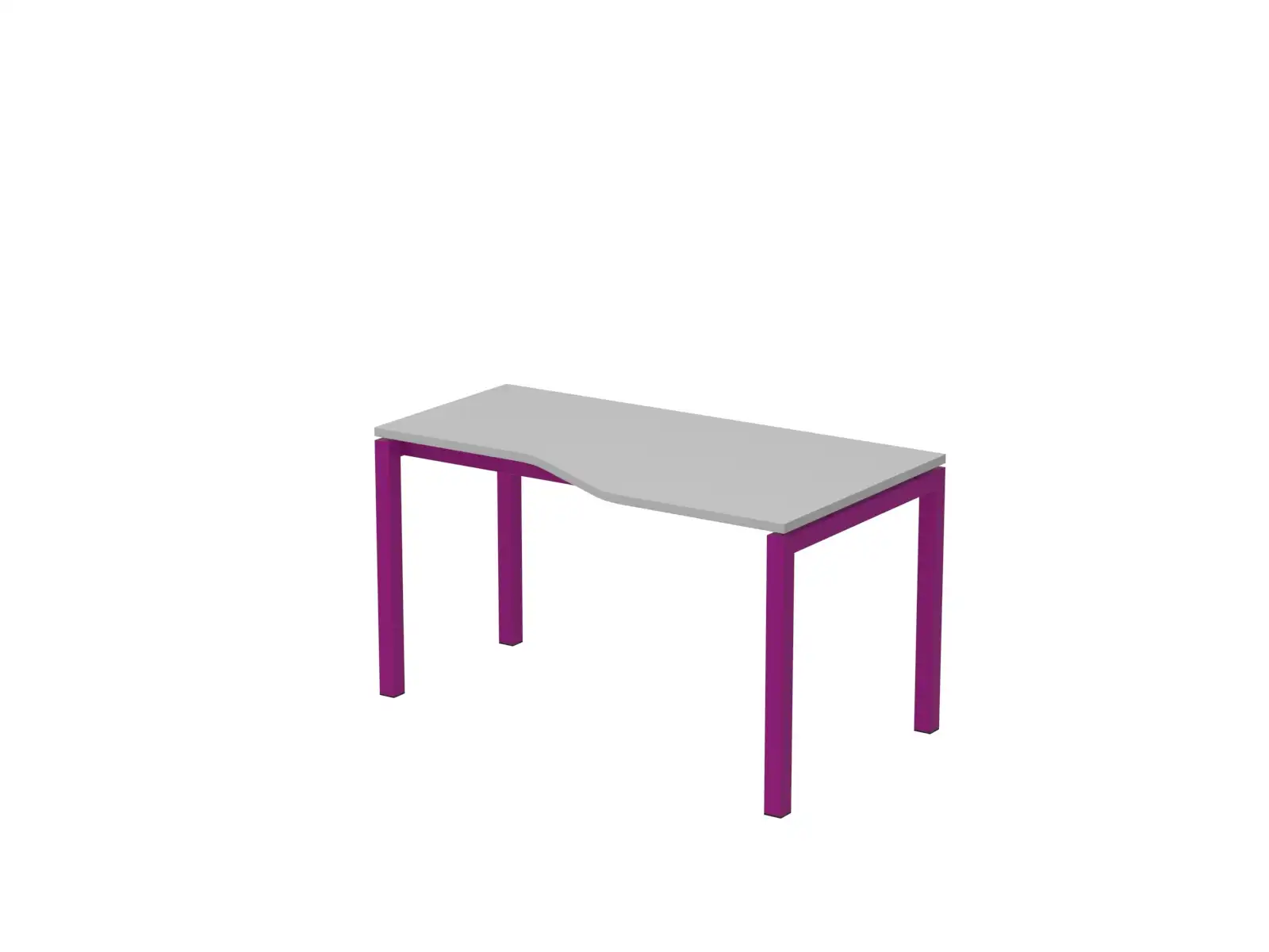 140x80 cm, E-kovové nohy, zaoblený, pravý