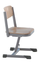 Výškovo nastaviteľná stolička s hojdacím mechanizmom, preglejka
