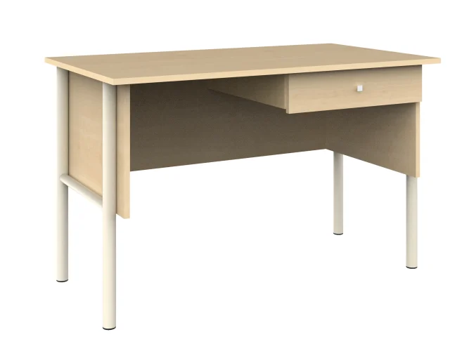 S 1 zásuvkou, laminátová doska stola, nezaoblená