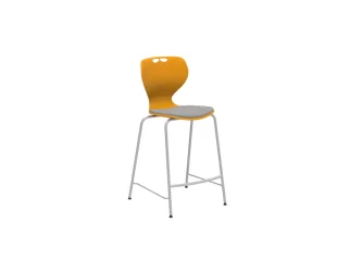 65 cm výška sedu, čalúnený sedák