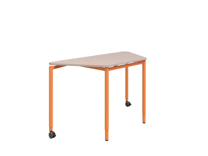 laminátová doska, zaoblená, stohovateľný, spájateľný, 2 kolieska
